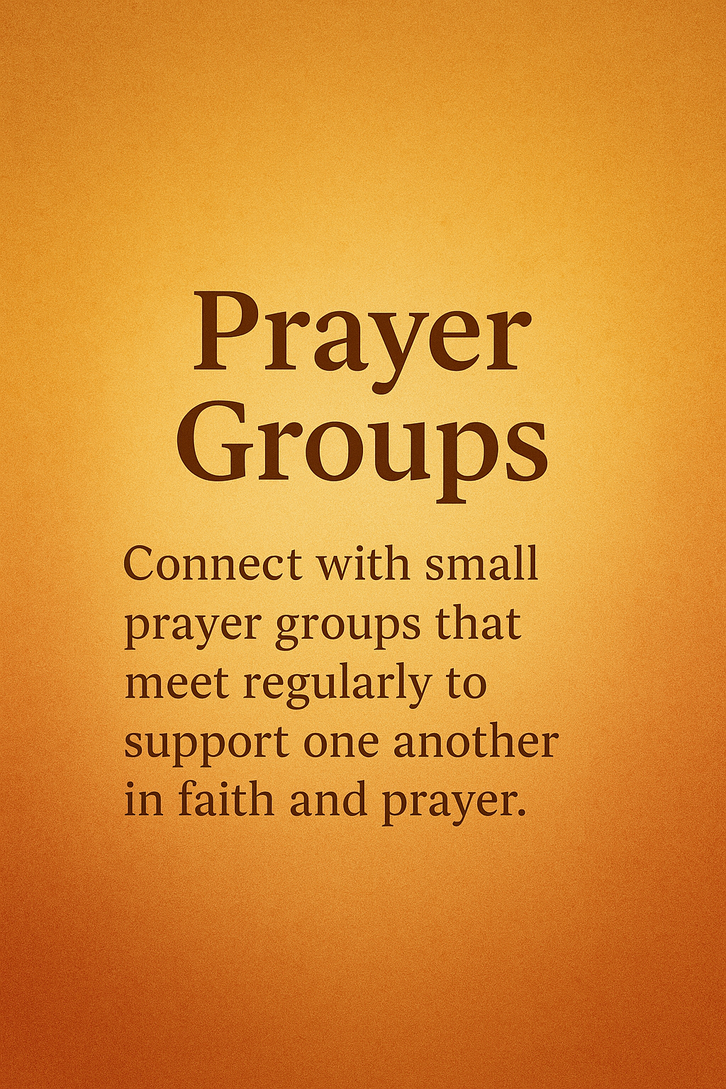 Prayer Groups